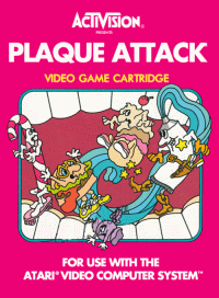 Plaque Attack Atari 2600  box art
